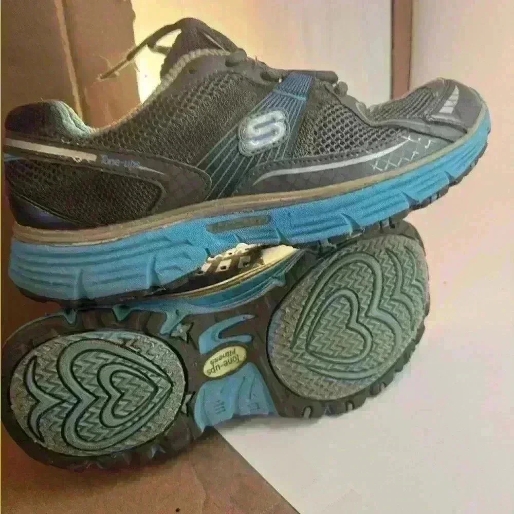 Sketchers Shape Ups, Toning Shoes Grey and Blue size 7.5 - Picture 8 of 8